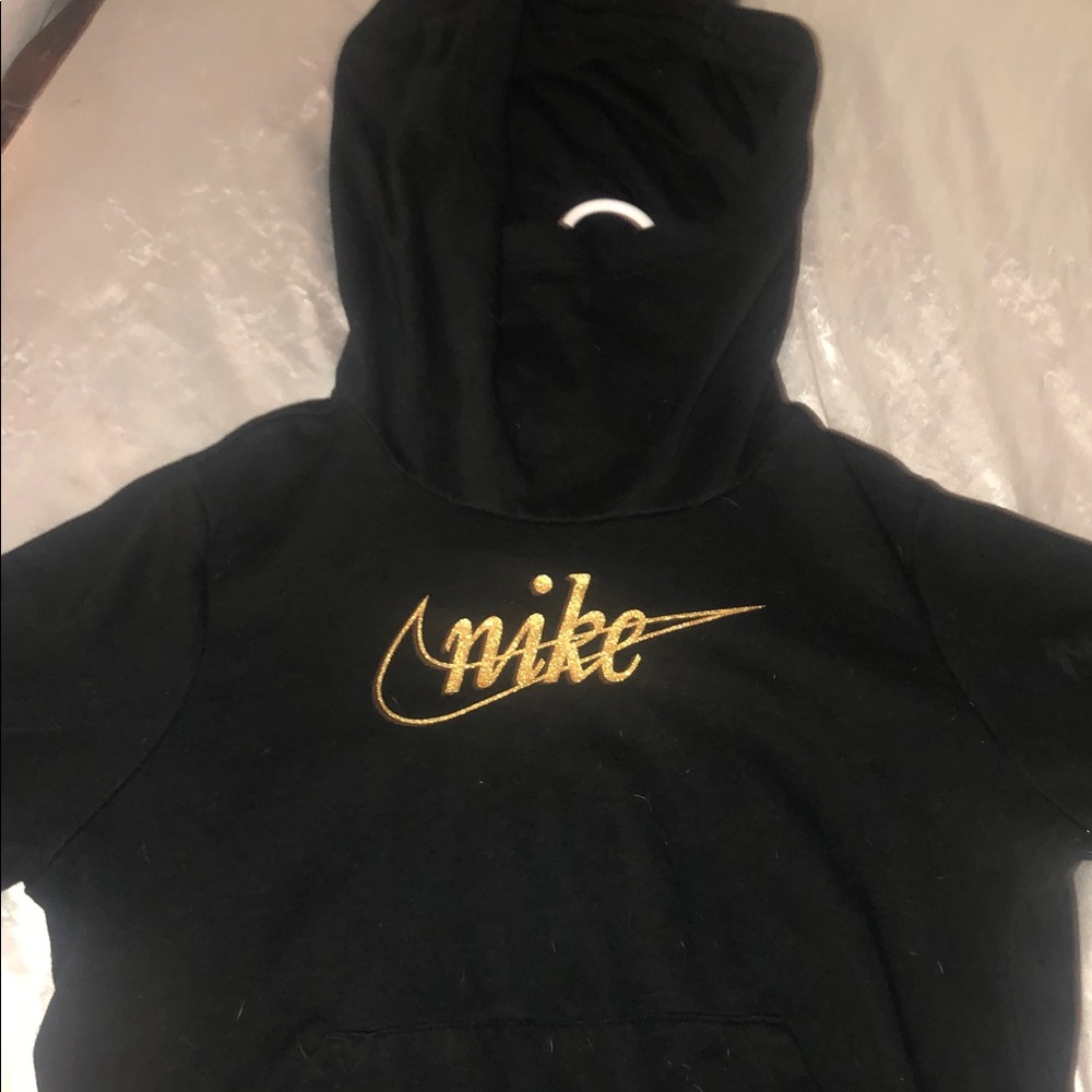Nike Black Hoodie with White Logo